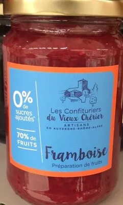 Préparation sans sucre ajoute framboise Les Confituriers Du Vieux Chérier 300 g, code 3760010230831