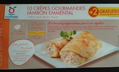 10 crêpes gourmandes jambon emmental Toupargel , code 3760011178590