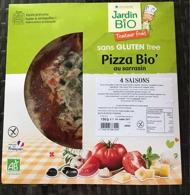 Pizza Bio 4 saisons Jardin Bio, Léa Nature 150 g, code 3760018887020