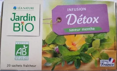 Infusion Détox Saveur menthe Léa Nature, Jardin Bio 30 g (20 x 1,5 g), code 3760020500856