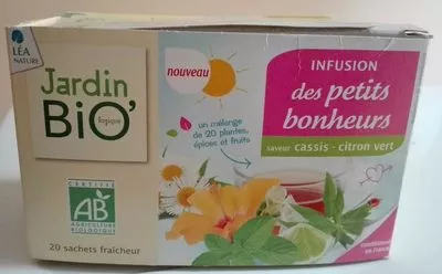 infusion des petits bonheurs Jardin Bio, Léa Nature 20 sachets fraîcheur, code 3760020506001