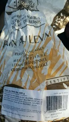 Pain au maïs bio 300g  , code 3760026142388