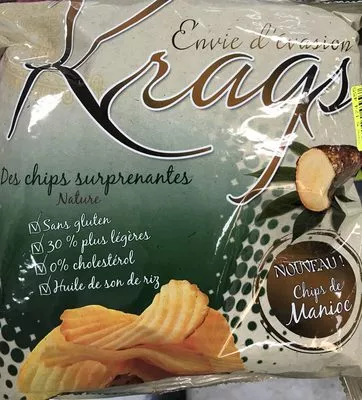 Chips de Manioc Nature Krags 80 g, code 3760037180065