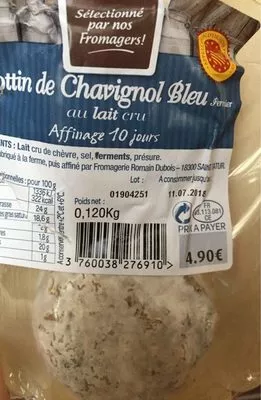 Crottin de Chavignol Bleu fr:Crottin de Chavignol , code 3760038276910