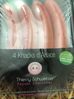 Saucisse de strasbourg superieure Thierry Schweitzer 240g, code 3760041608777