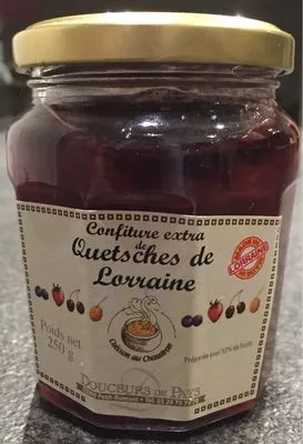 Confiture extra de quetsches de lorraine Douceur De Pays 250 g, code 3760043720859