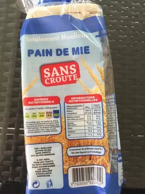 Pain de Mie Sans Croûte Fabre 500 g e, code 3760050920709