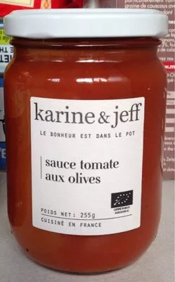 Sauce tomate aux olives Karine & Jeff, Le bonheur est dans le pot 255 g, code 3760052232398