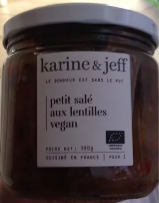 Petit salé aux lentilles vegan Karine & Jeff, Le bonheur est dans le pot 380 g, code 3760052237942