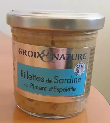 Rillettes de sardine au piment d'espelette Groix & Nature 100 g, code 3760056410594