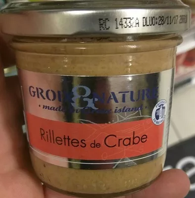 Rillettes de crabe Groix nature, Groix & Nature 100 g, code 3760056410655