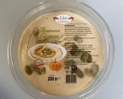 Houmous exotique aux graines de courge Eden Gourmet 200 g, code 3760059041092