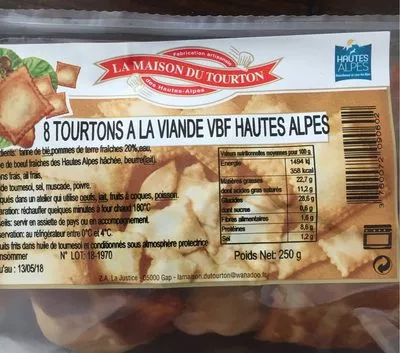 Tourtons à la viande La Maison Du Tourton 250 g, code 3760072090602