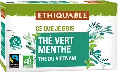 Thé vert menthe Ethiquable 36 g, code 3760091722157