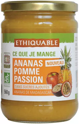 Purée Ananas Pomme Passion Ethiquable 560 g, code 3760091728531