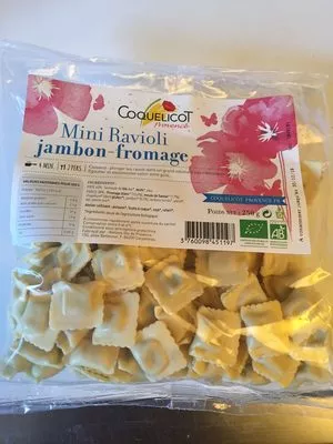 Mini ravioli jambon fromage Bio Coquelicot , code 3760098451197