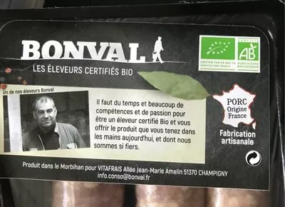 Saucisse de toulouse Bonval , code 3760099534431