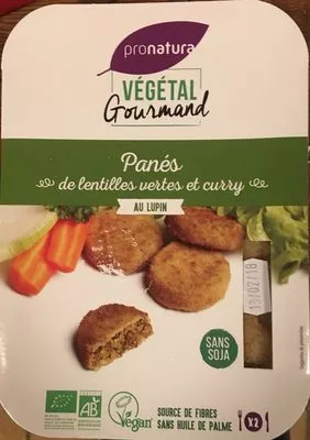 Panés de lentilles vertes et curry Pronatura 180g, code 3760099537296