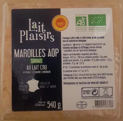 Maroilles AOP Lait Plaisirs , code 3760099537708