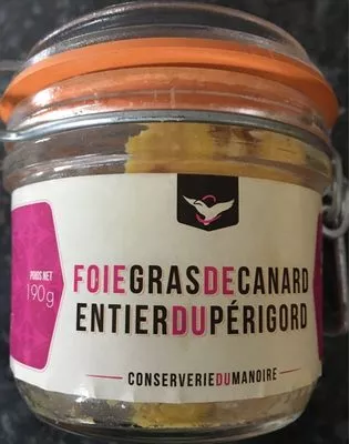 Fois gras de canard entier du Périgord Conserverie du Manoire 190 g, code 3760105960117