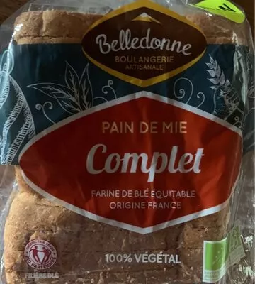 Pain de mie complet 500 g Bio Belledonne 500 g, code 3760109052269