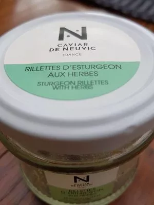 Rillettes d'esturgeon aux herbes  , code 3760115030046