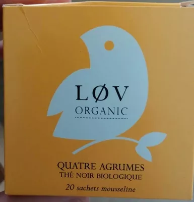 Quatre agrumes thé noir biologique Løv Organic 44 g, code 3760118779935