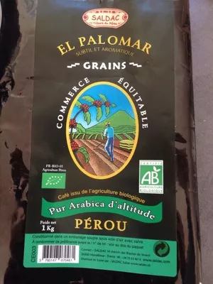 El Palomar Grains Pur Arabica d'altitude Saldac 1 kg, code 3760147070461