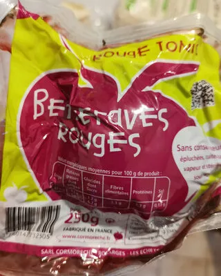 Betteraves Rouges Cuites et Épluchées SARL Cormorèche 250 g, code 3760147732505