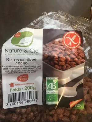 Riz Croustillant Chocolat Nature & Cie , code 3760154260664