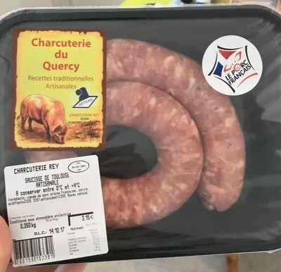 Charcuterie du Quercy Saucisse de Toulouse artisanale Charcuteries bahier, Charcuteries Rey 350 g, code 3760156153391