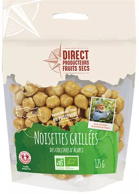 Noisettes grillées Direct Producteurs Fruits secs 125 g, code 3760159010561