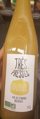 Pur jus biologique ananas Très Pressés 74 cl, code 3760159101306