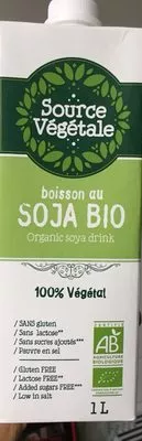 Boisson au Soja Bio Source vegetale 1 L, code 3760159102457