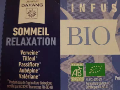 Dayang Infusion Bio Sommeil / Relaxation 20 Sachets  , code 3760162130492