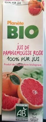 Jus Pamplemousse Rose Planete bio , code 3760186970159