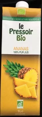 Ananas 100 % pur jus Le Pressoir Bio 1 L, code 3760186970692