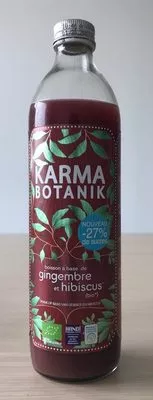 Boisson non gazeuse à base de Gingembre Hibiscus Karma kombucha, Karma Botanik 500 ml, code 3760192490504