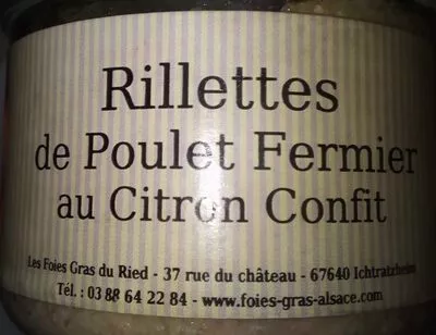 Rillettes de poulet fermier au citron confit  , code 3760193331295