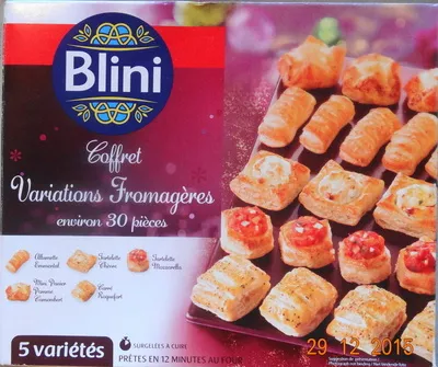 Coffret variations fromagères, mini feuilletés  Blini 355 g (30 unités env), code 3760197630943