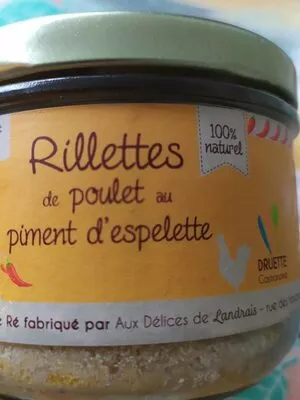 Rillette de poulet au piment d'Espelette  , code 3760209280715