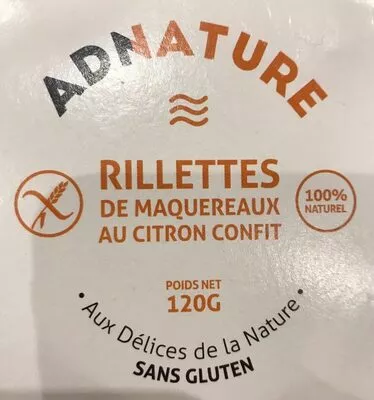 Rillettes de maquereaux au citron confit  120 g, code 3760209287790