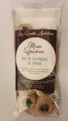 Mini bouchée duo fromages chèvre Les Recettes Apéritives, Lily Toques 120 g (10 bouchées de 12 g), code 3760210774869