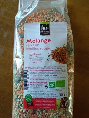 Mélange Sarrasin Lentilles rouges Bio par nature 400 g, code 3760211821616