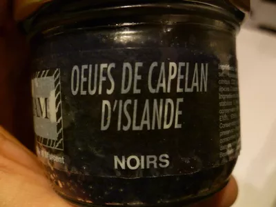 Œufs de Capelan d'Islande Noirs K yam, K-Yam 100 g e, code 3760227151226