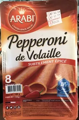 Pepperoni de Volaille Subtilement Épicé Arabi 120 g e, code 3760238430259