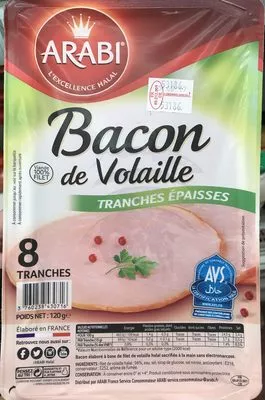 Bacon de Volaille Arabi 120 g, code 3760238430716