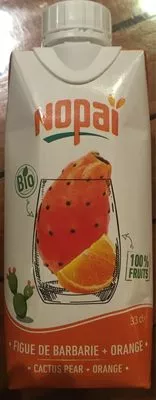 Nopaï Figue de barbarie / Orange Nopaï, Nopalnutra, Tetra Pak 33 cl, code 3760245730038