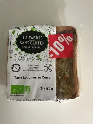 Tarte Légumes au Curry LA FABRIC SANS GLUTEN 150 g, code 3760246820059