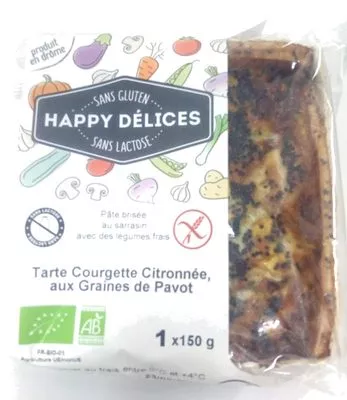 Tarte Courgette Citronnée aux Graines de Pavot HAPPY DELICES 150 g, code 3760246820233